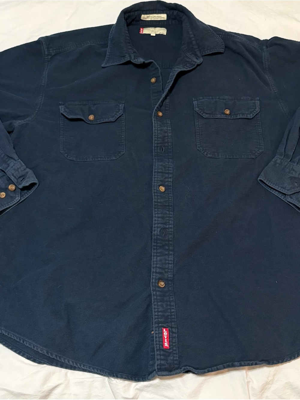 Levi's Men's Navy Button-Down Work Shirt